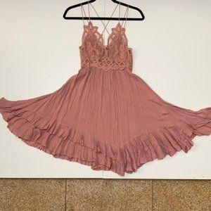 NEW 🥰 Free People mauve pink summer mini dress